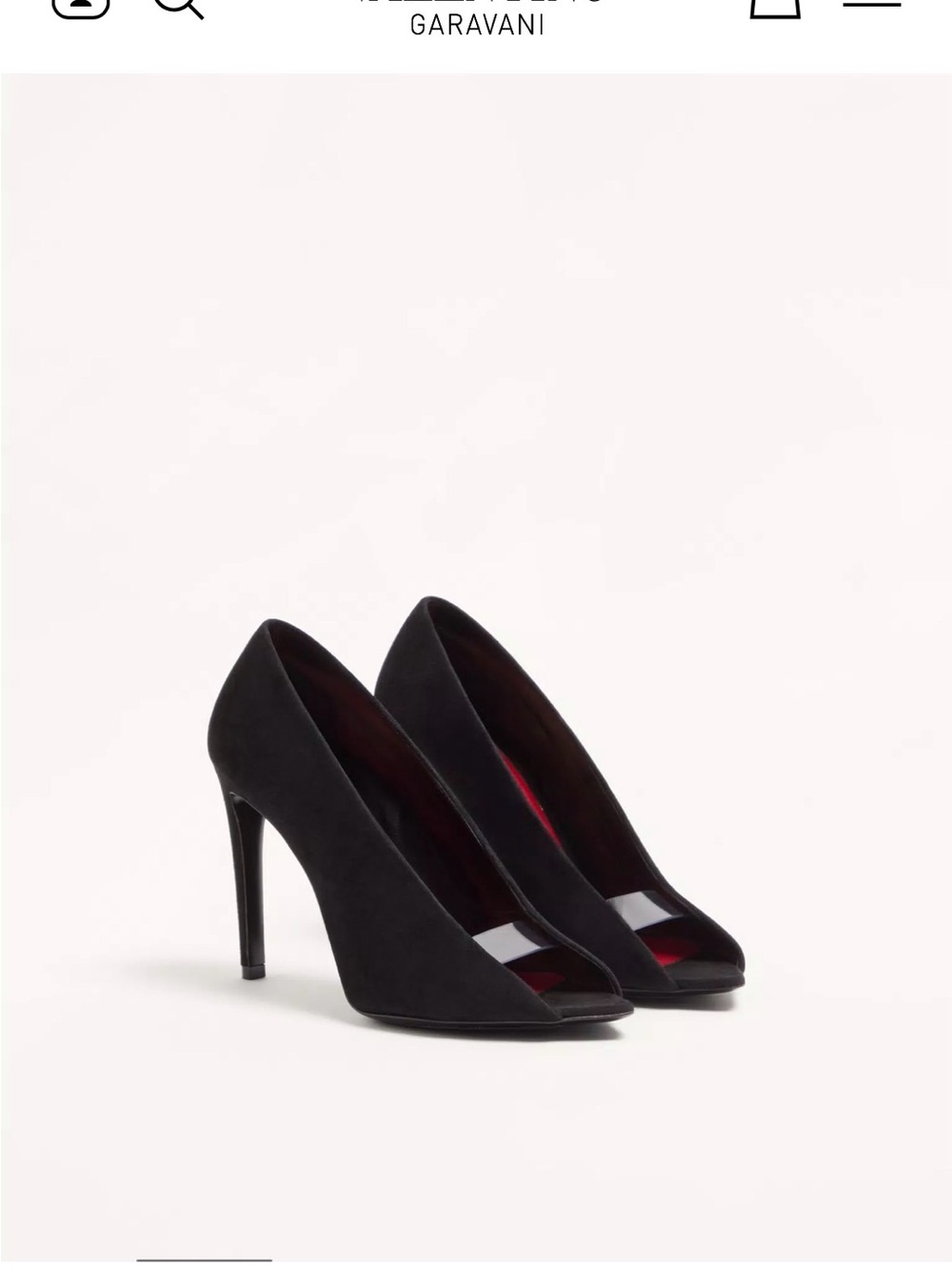 Valentino Garavani Black Suede Revele Pumps